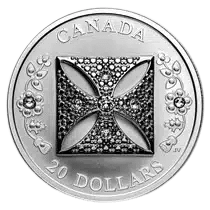2022 Canada 1oz Silver Diamond Diadem $20 Proof Coin