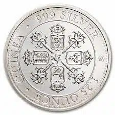 2022 St. Helena 1.25 oz Silver Sceptre Guinea Coin BU .999 Fine Silver