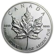 1990 Canadian 1oz of Silver Maple Leaf .9999 (sealed)