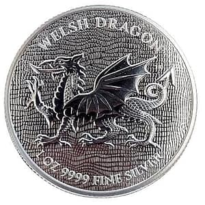 2022 Niue 1 oz Silver Welsh Dragon Coin-European Mint