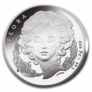 2025 Italy 1 oz Silver Flora and Fauna - The Daisy .999 Fine Silver