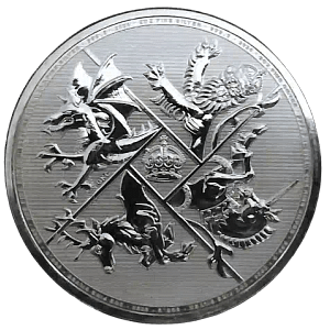 2024 UK 2 oz Silver Four Nations Coin Bu .9999