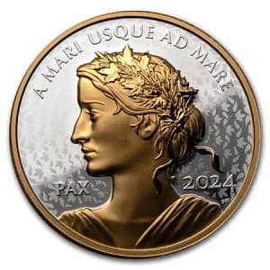 2024 CanadIan Peace Dollar 1 oz Silver Proof Coin UHR