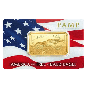 PAMP Suisse 1oz Bald Eagle Gold Bar .9999 Fine (in Assay)
