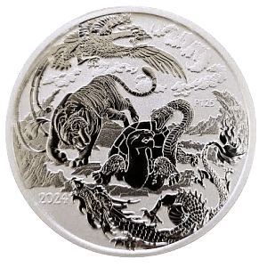 2024 Chinese Myths and Legends 1oz silver Four Guardians
