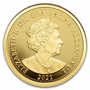 Home 26 2021 alderney gold sovereign elizabeth ii 95th birthday proof abs