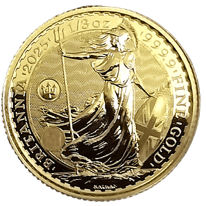 Home 10 2025 UK 1/3oz Gold Britannia Coin Bu - Royal Mint